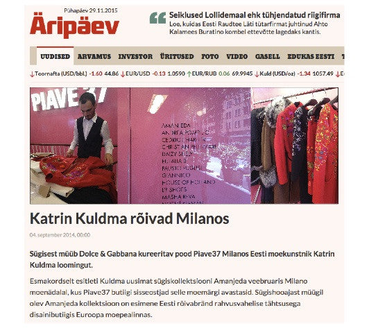 ÄRIPÄEV / AMANJEDA IN PIAVE 37, MILAN