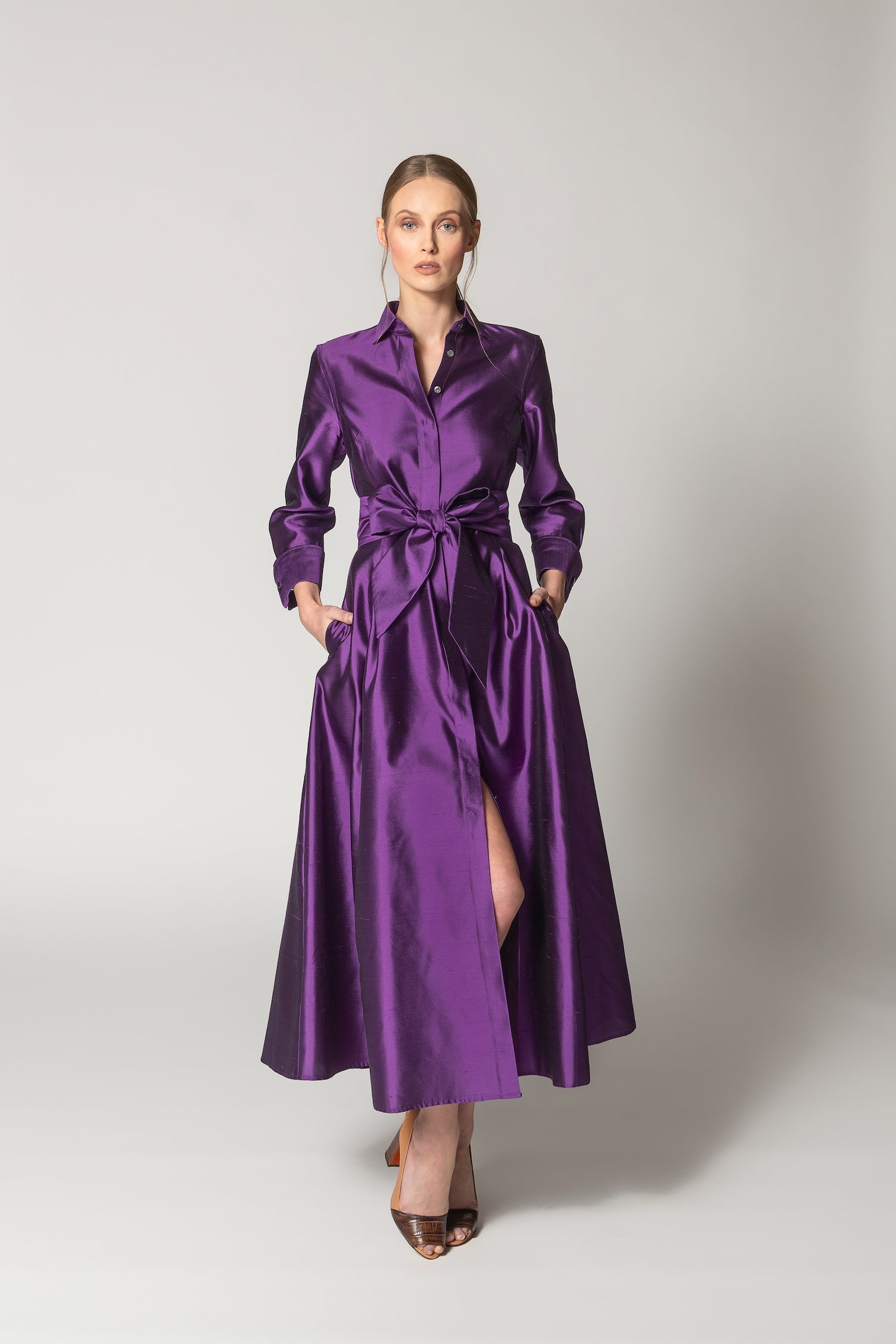 Dress "KATE MIDI" / Luxury Silk Shantung