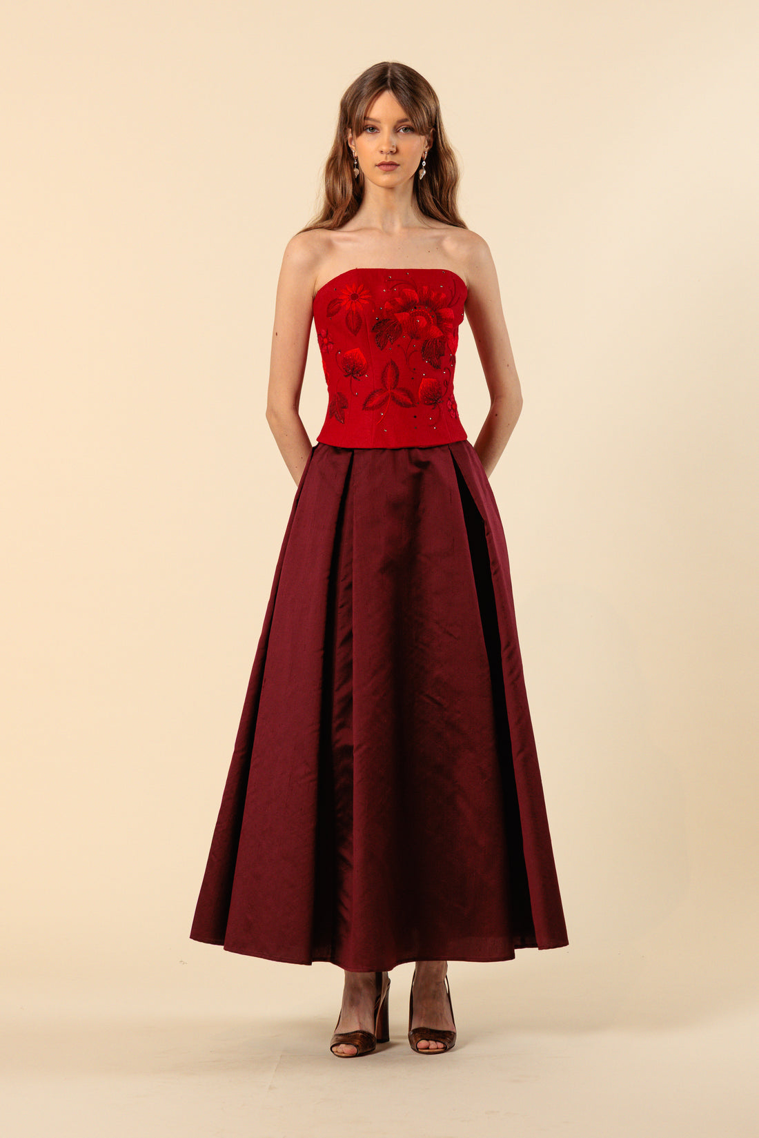 Skirt "DONNA MIDI" / Luxury Silk Shantung
