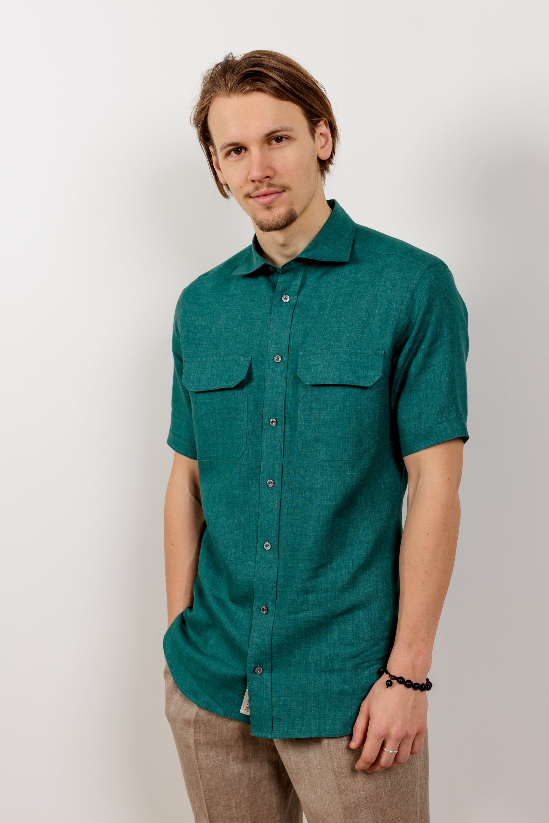 Shirt "SAFARI" / Fine Linen by Solbiati of Loro Piana