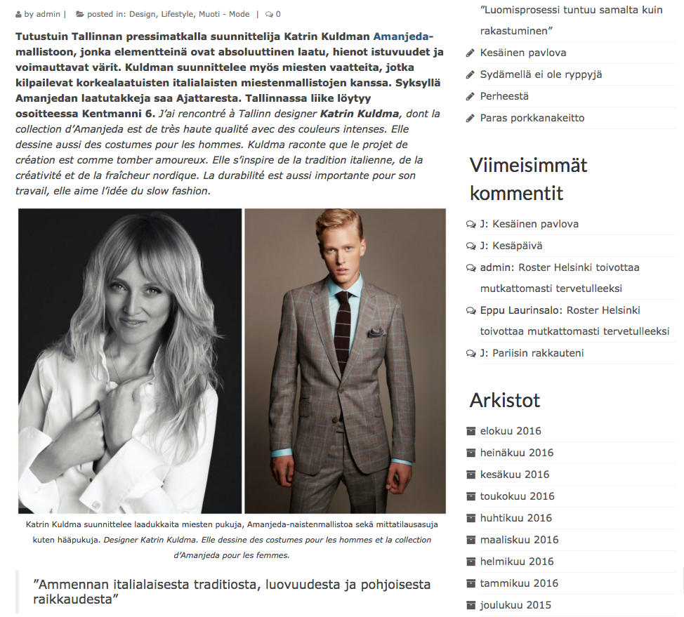THE ARTICLE IN LILOU'S POST BY KAISA POHJANVIRTA