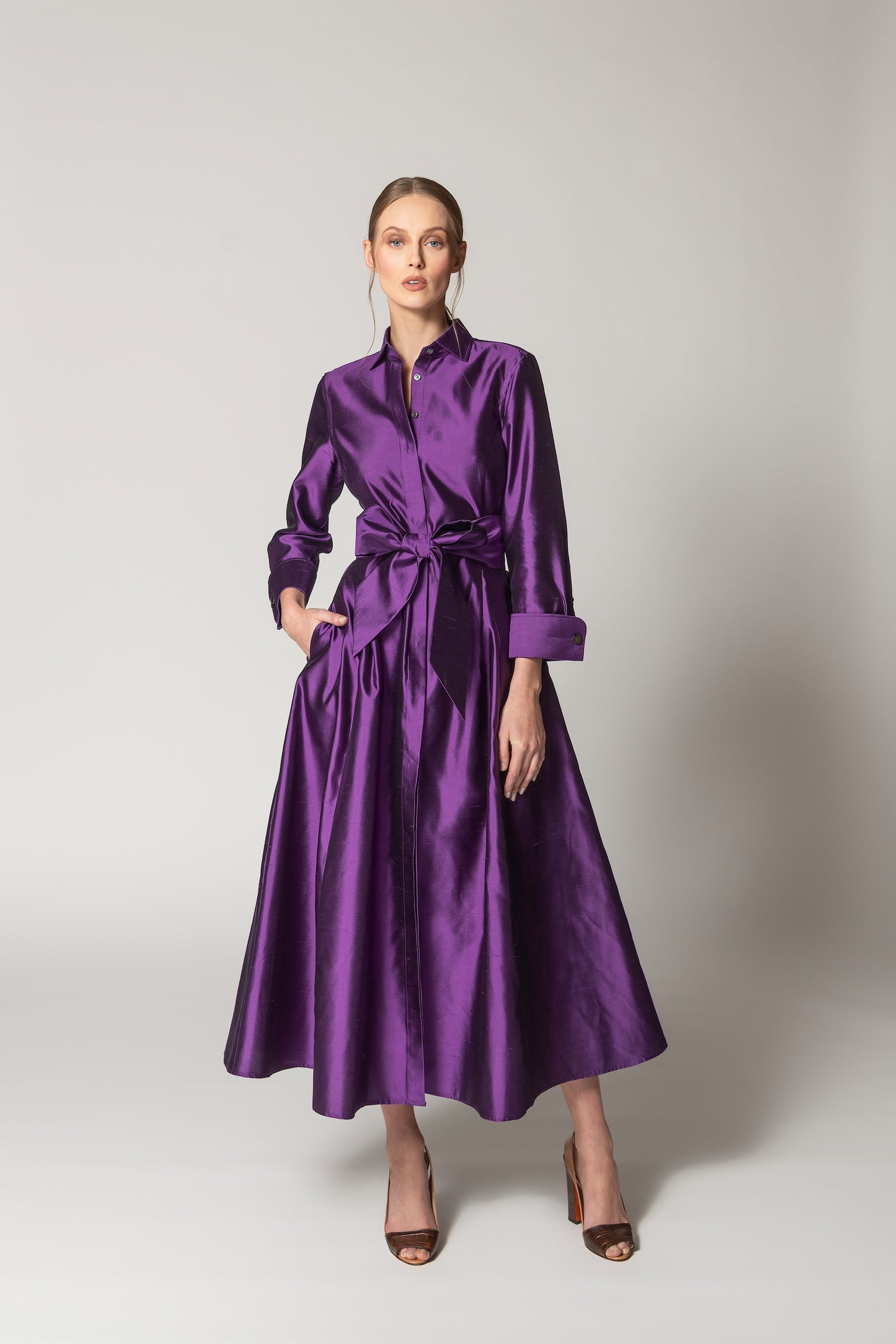 Dress "KATE MIDI" / Luxury Silk Shantung