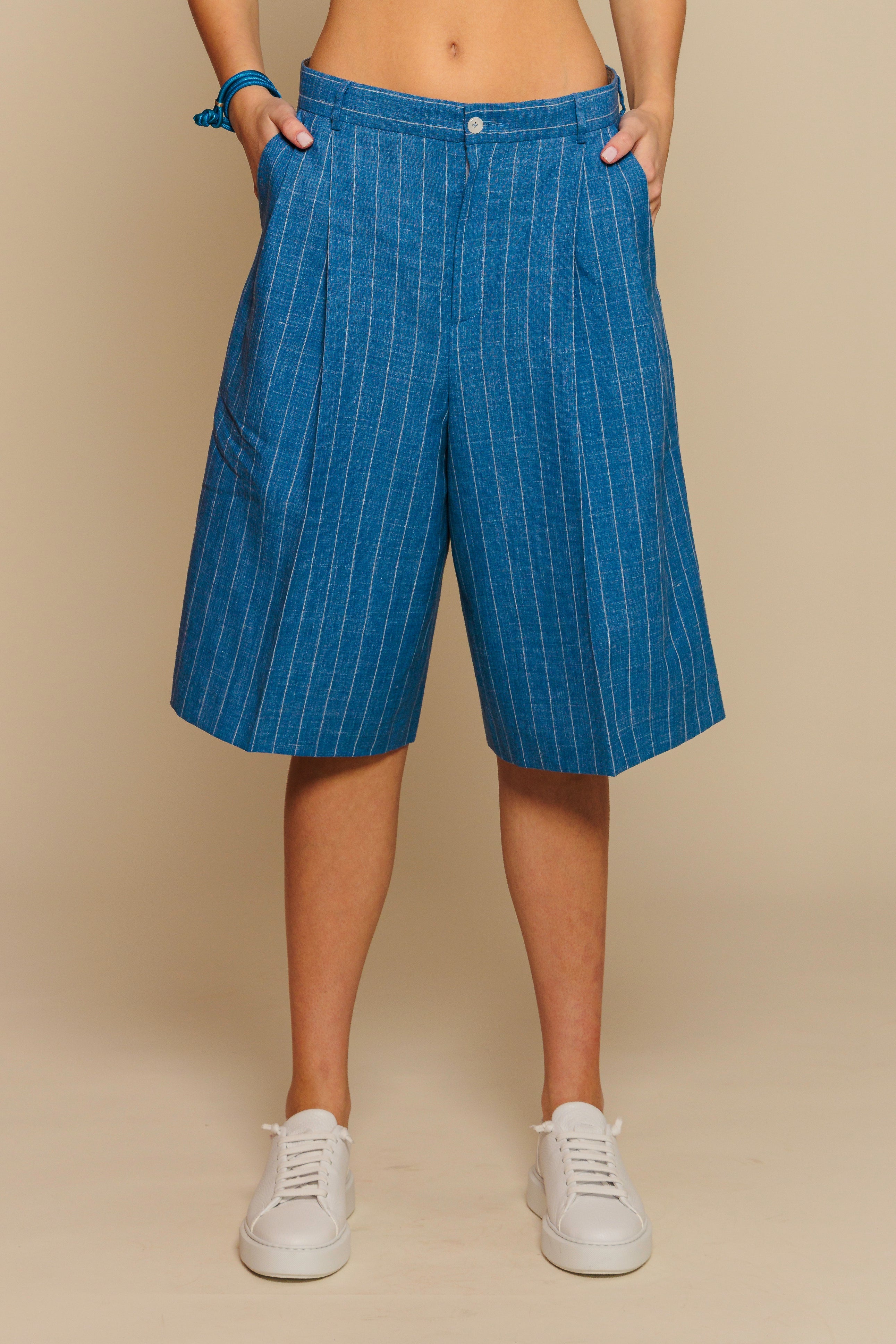 Trousers "BORDEAUX SH" / Superfine Wool, Linen & Silk by Loro Piana