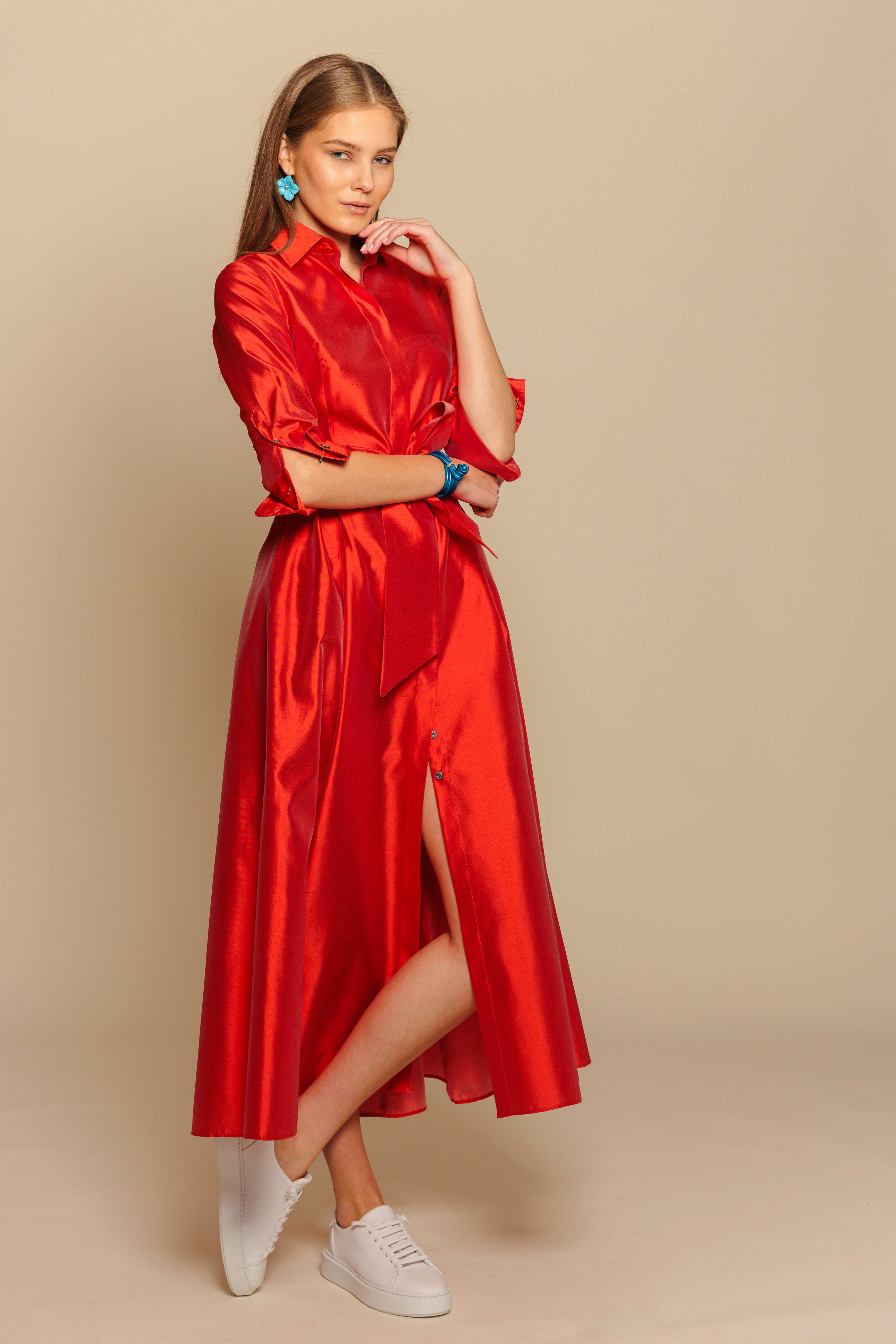 Dress "KATE MIDI" / Luxury Silk Shantung