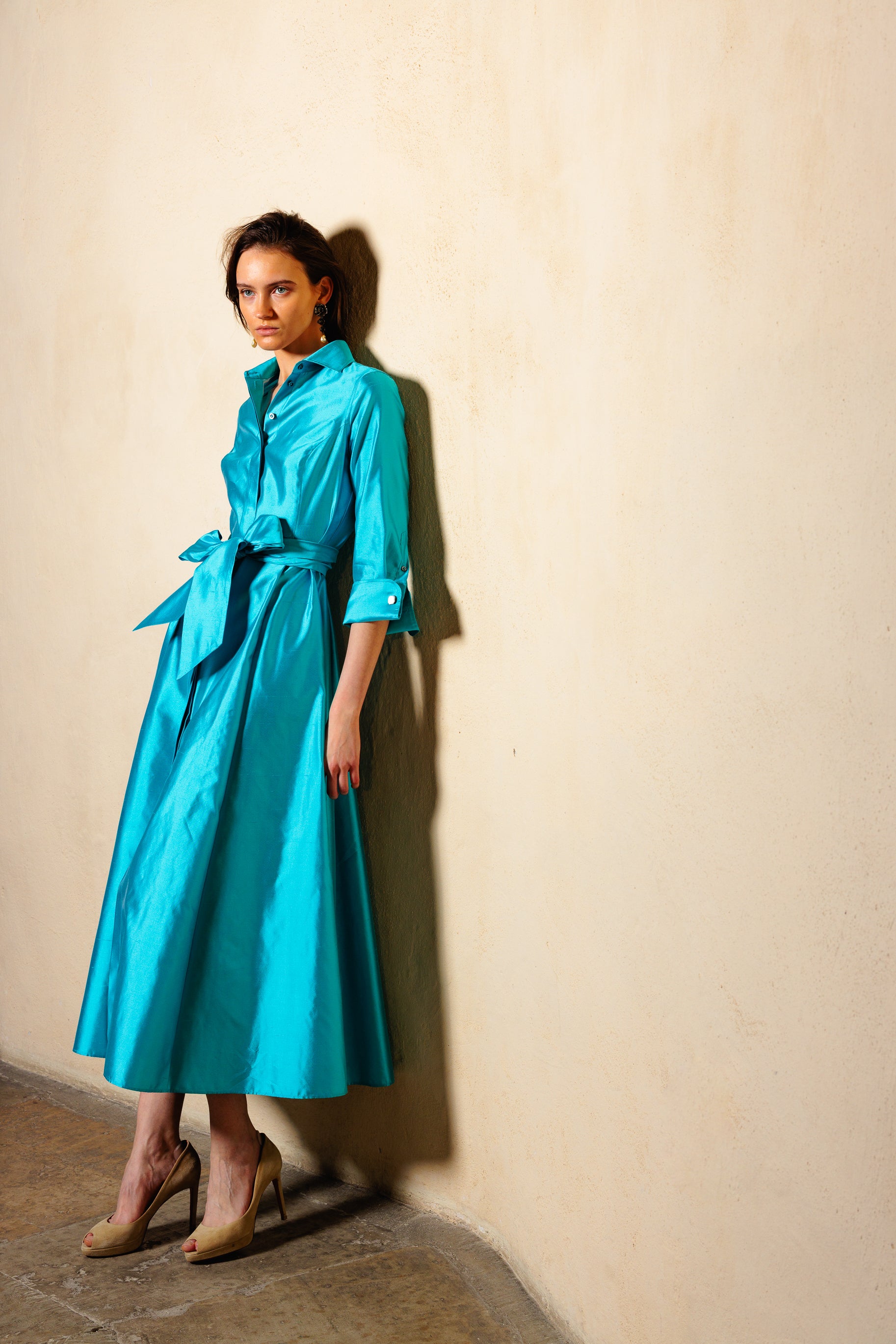 Kleit "KATE MIDI" / Shantung siid