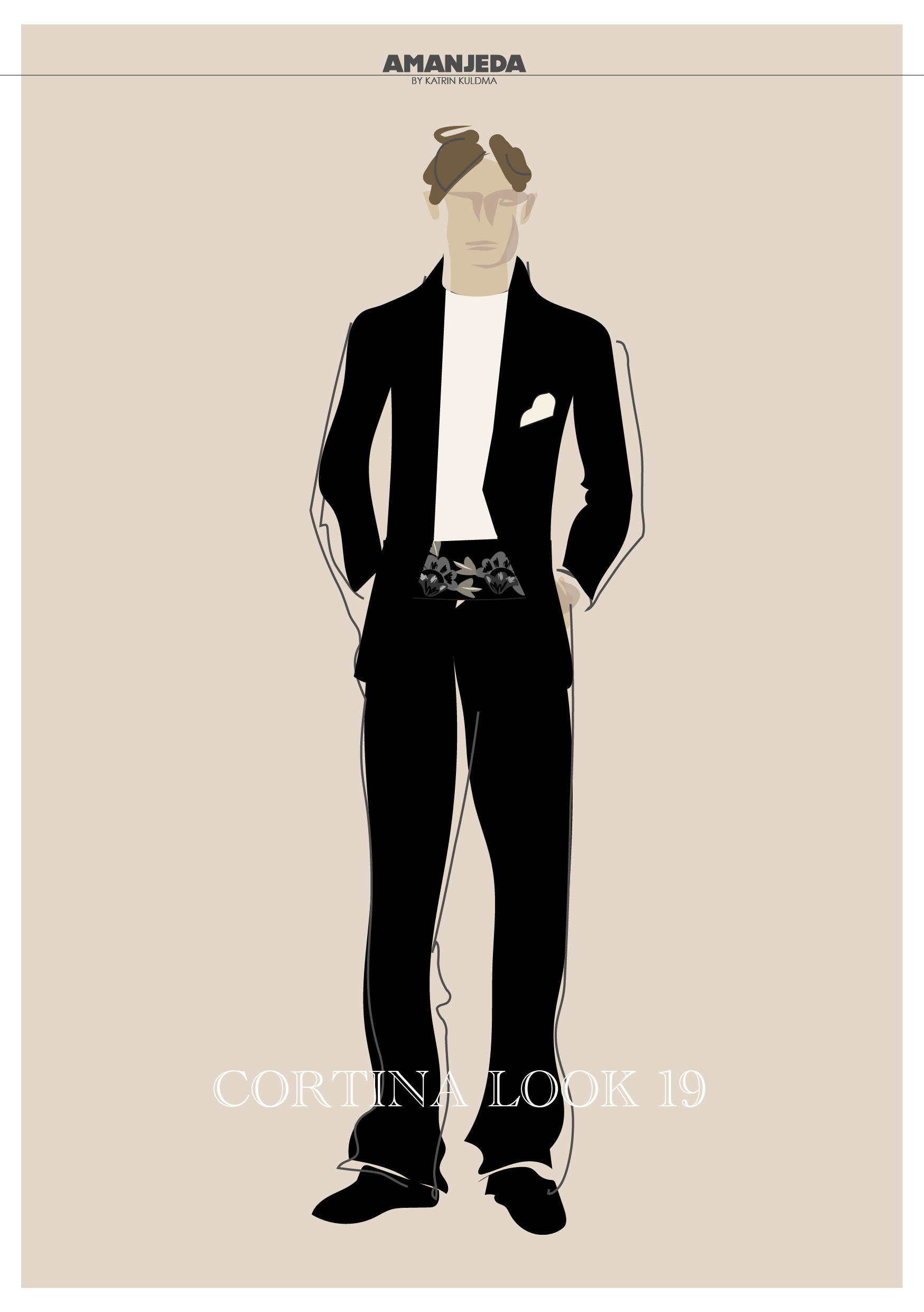 SUIT "COMO & PARIS", light wool crepe