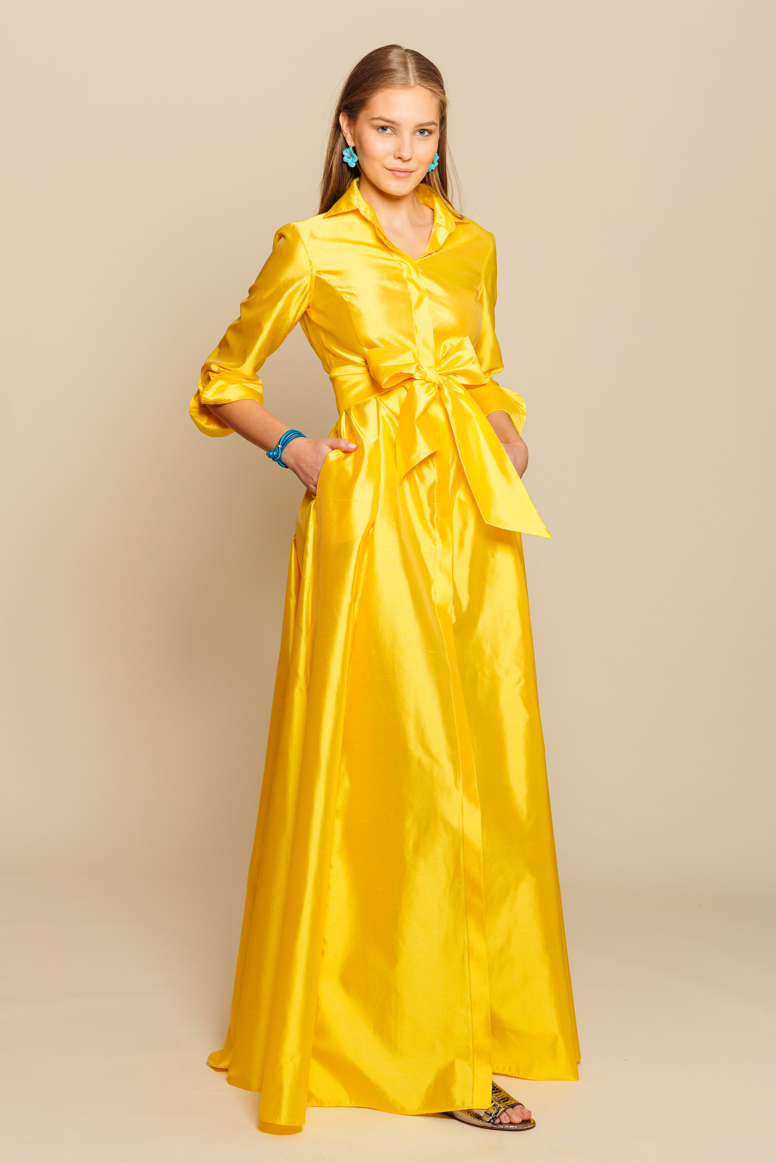 Kleit "KATE MAXI" / Shantung siid