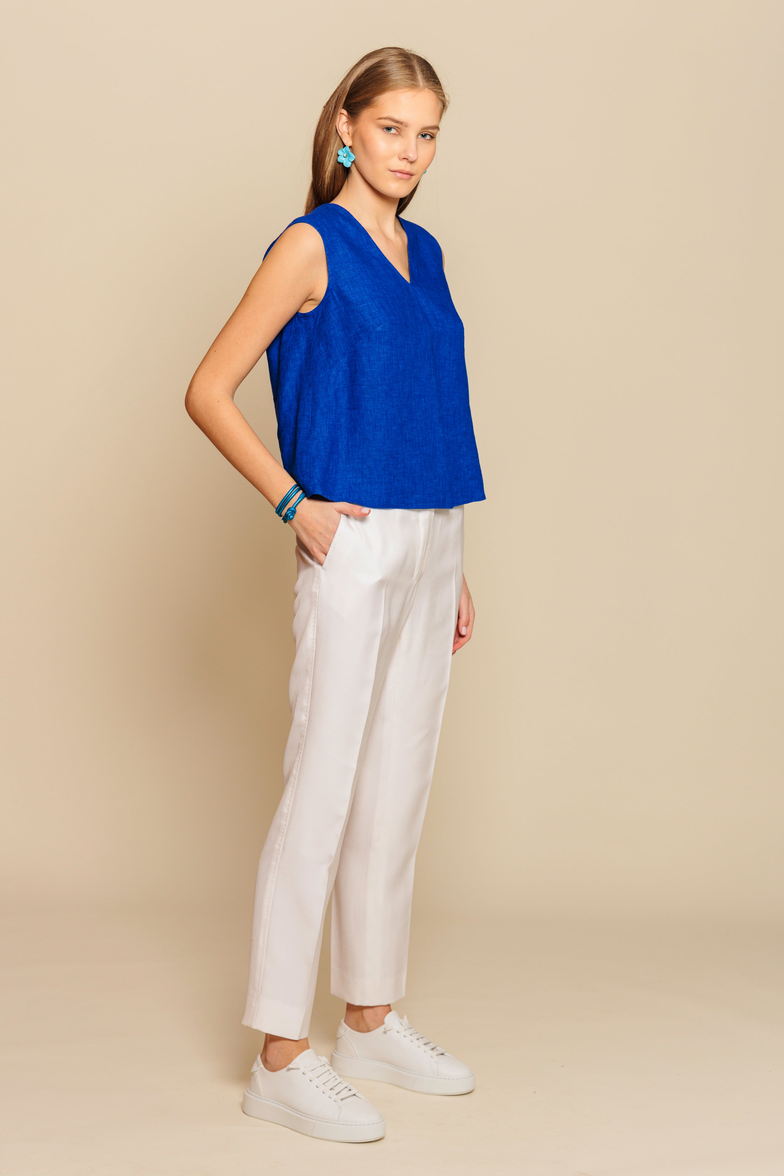 Tank Top "MAYA" / Linen by Solbiati