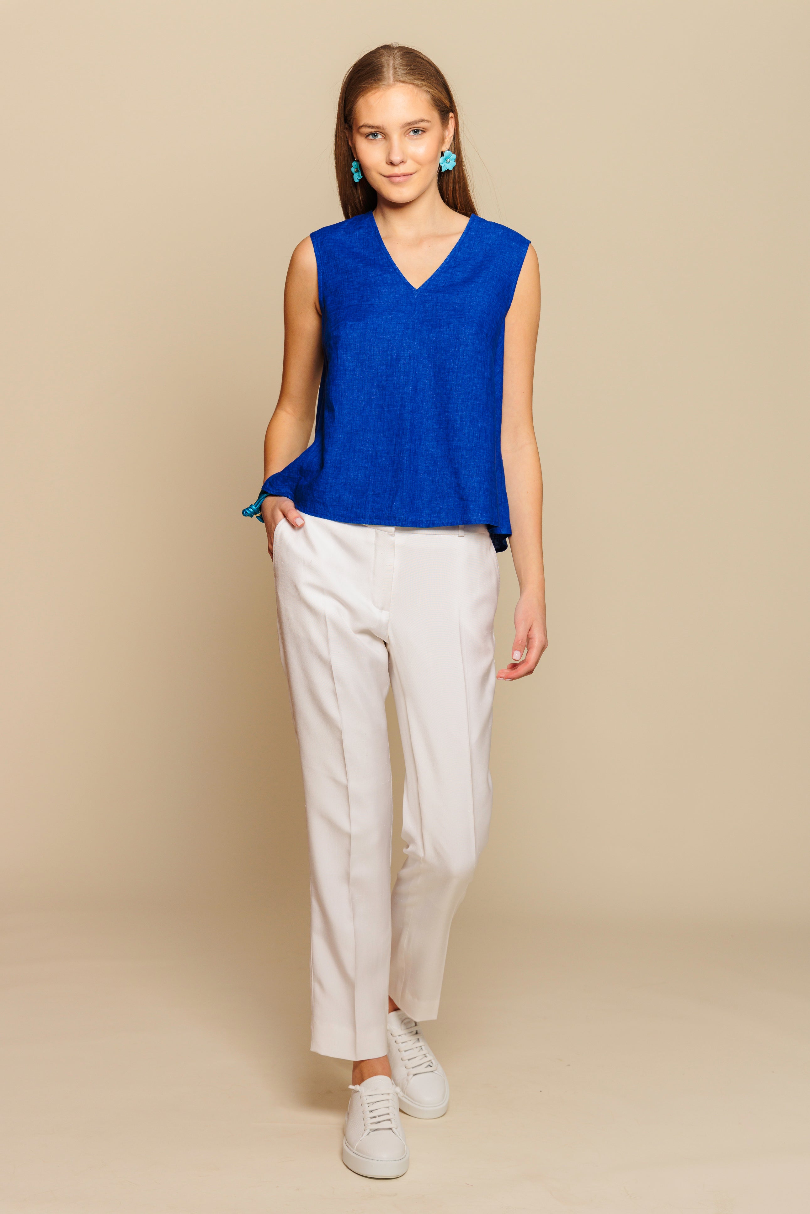 Tank Top "MAYA" / Linen by Solbiati