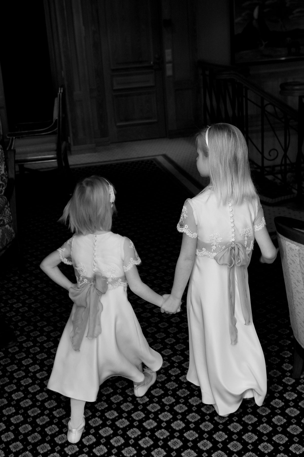 Two children in occasion dresses at an Amanjeda wedding