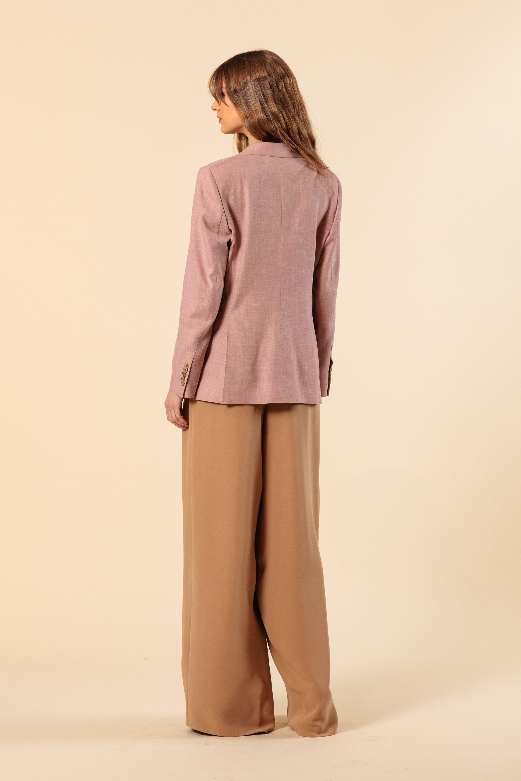 Trousers "BORDEAUX MAXI" / Double Face Silk Cady