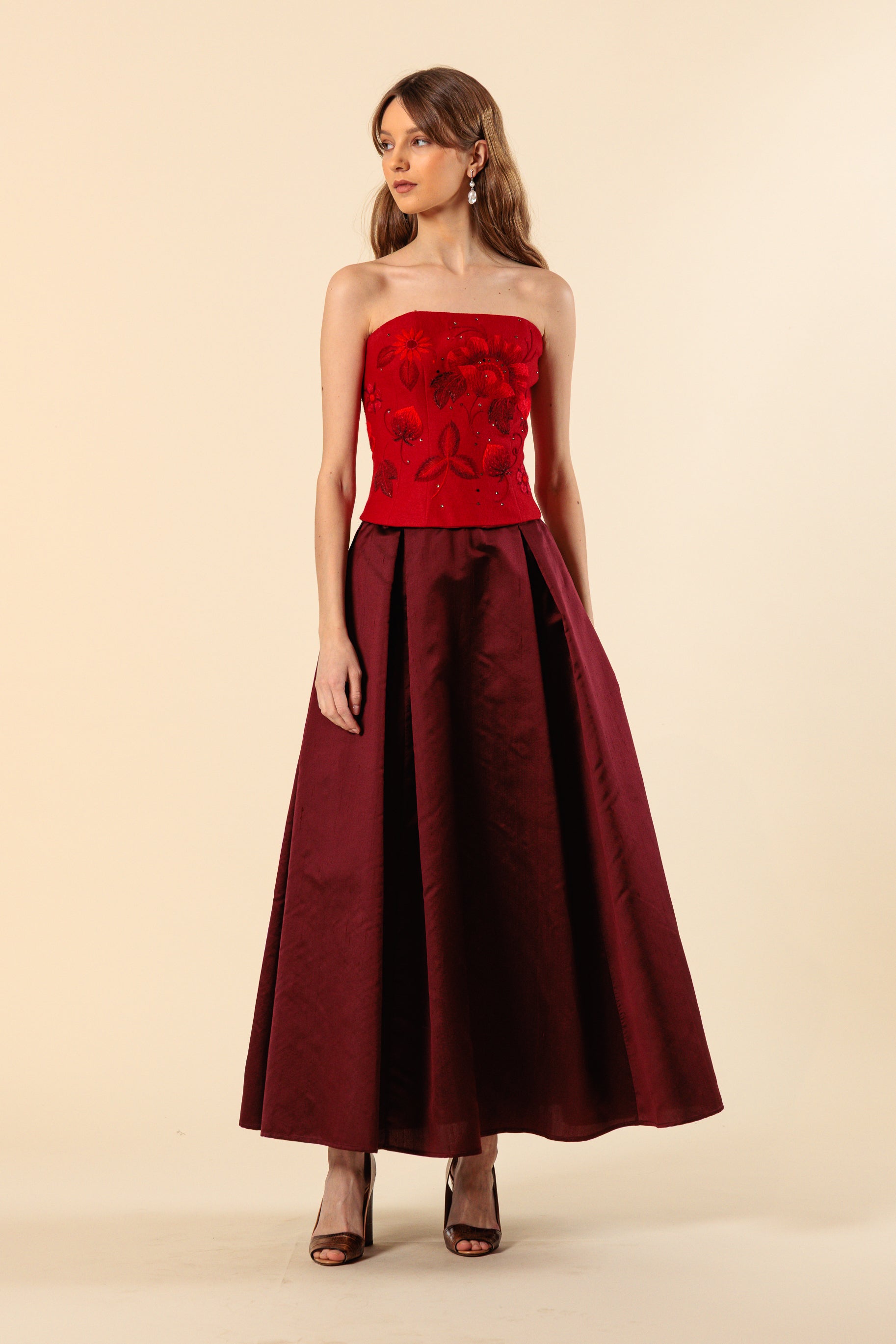 Seelik "DONNA MIDI" / Shantung siid