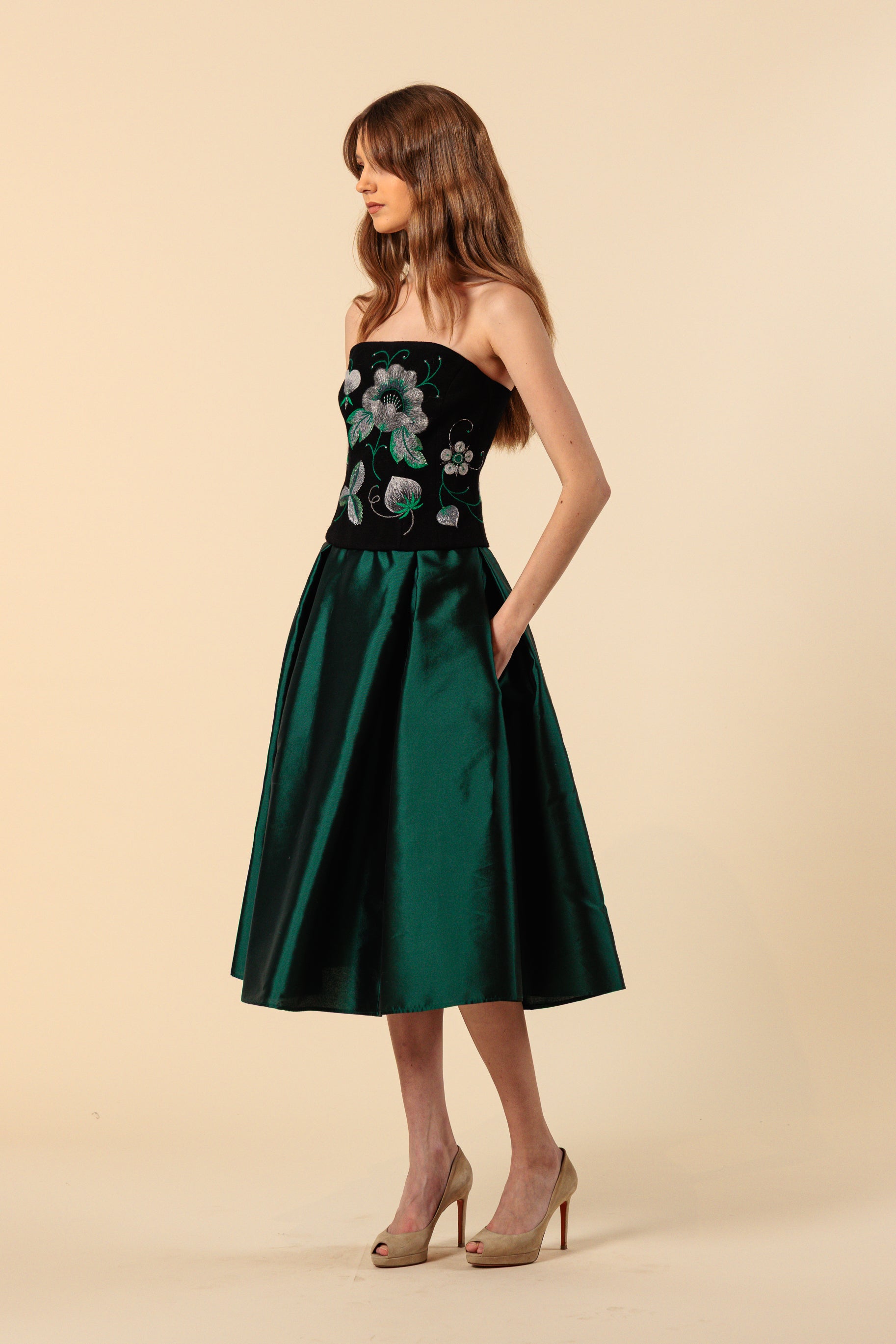 Seelik "DONNA MIDI"/ Shantung siid