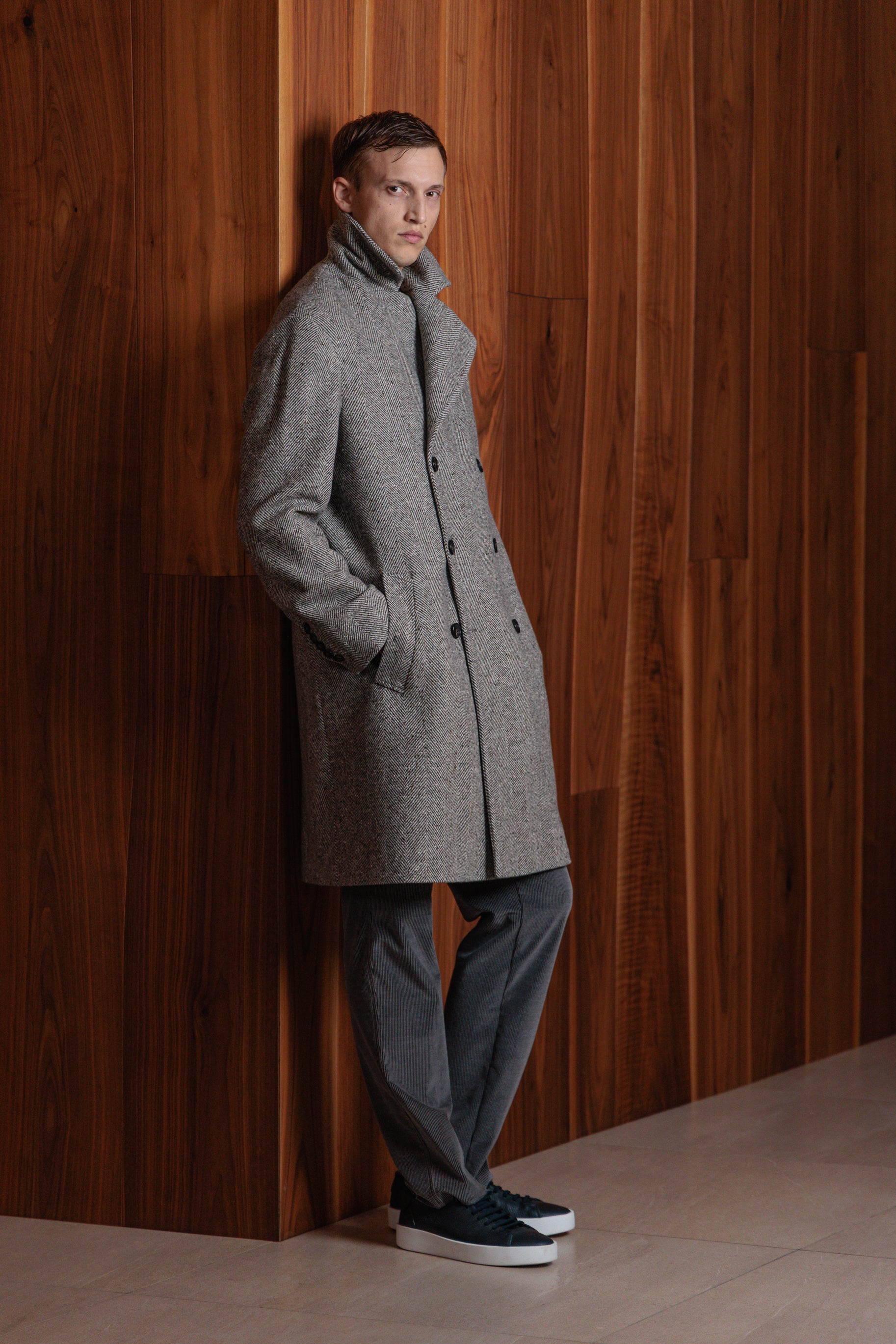 Double-breasted coat "EDINBURGH" / Wool by Loro Piana