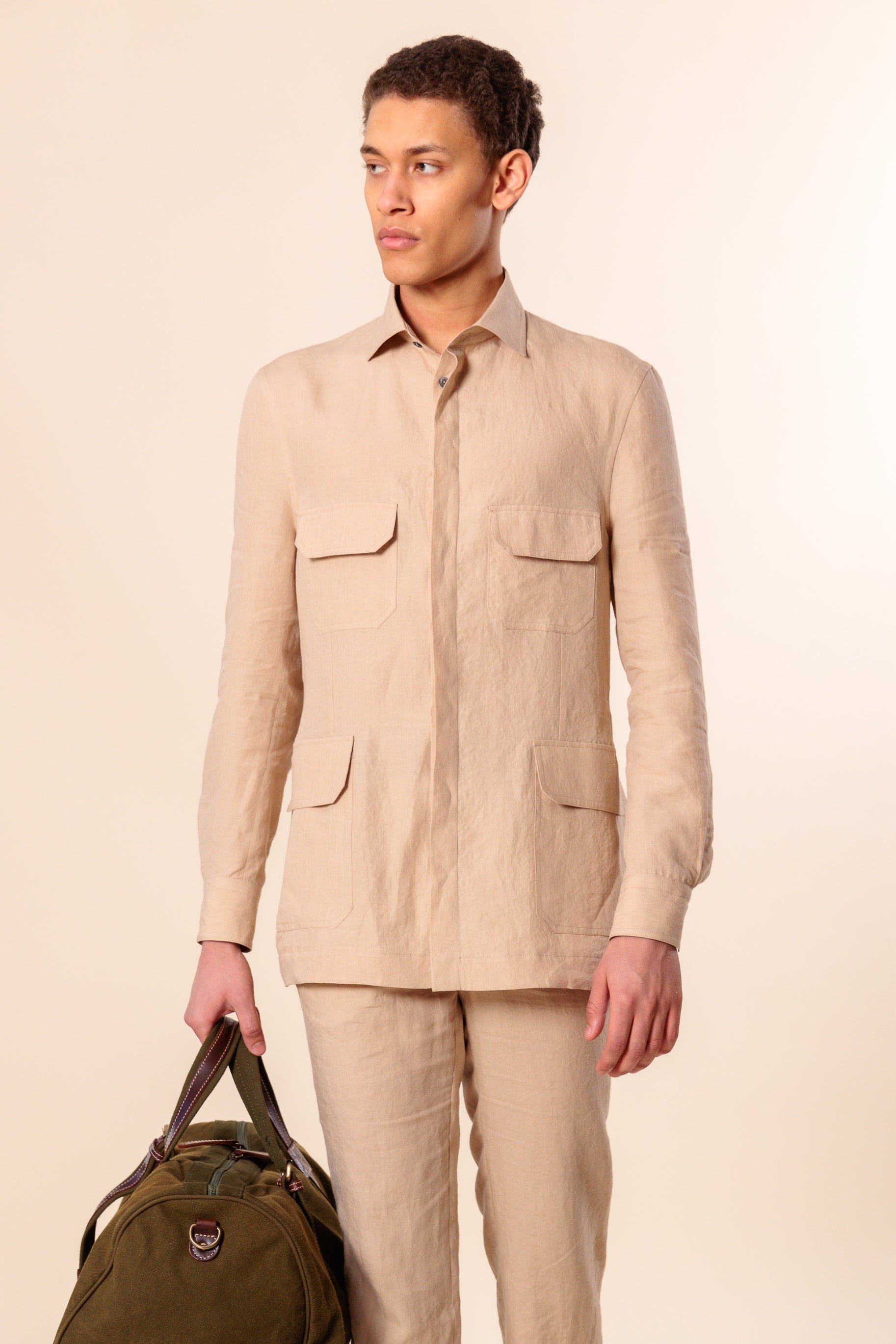 Shirtjacket "ISHARA" / Linen by Solbiati