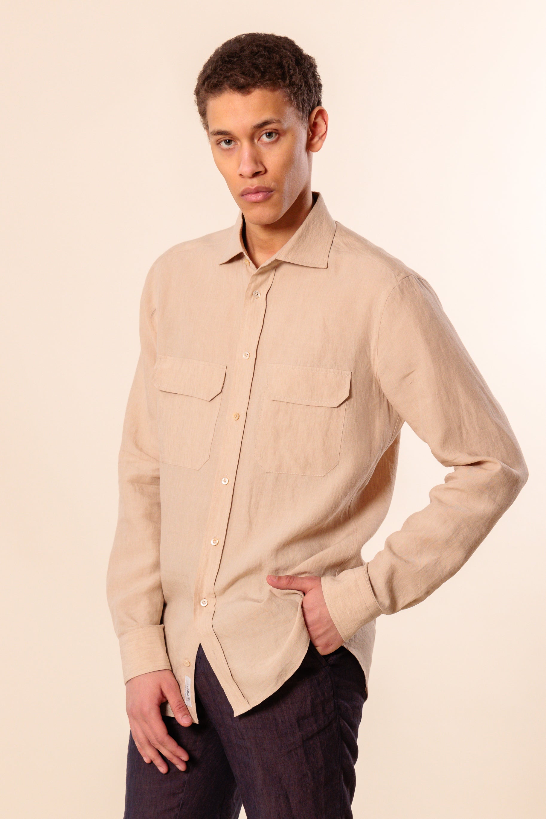 Shirt "AMALFI" / Linen by Solbiati