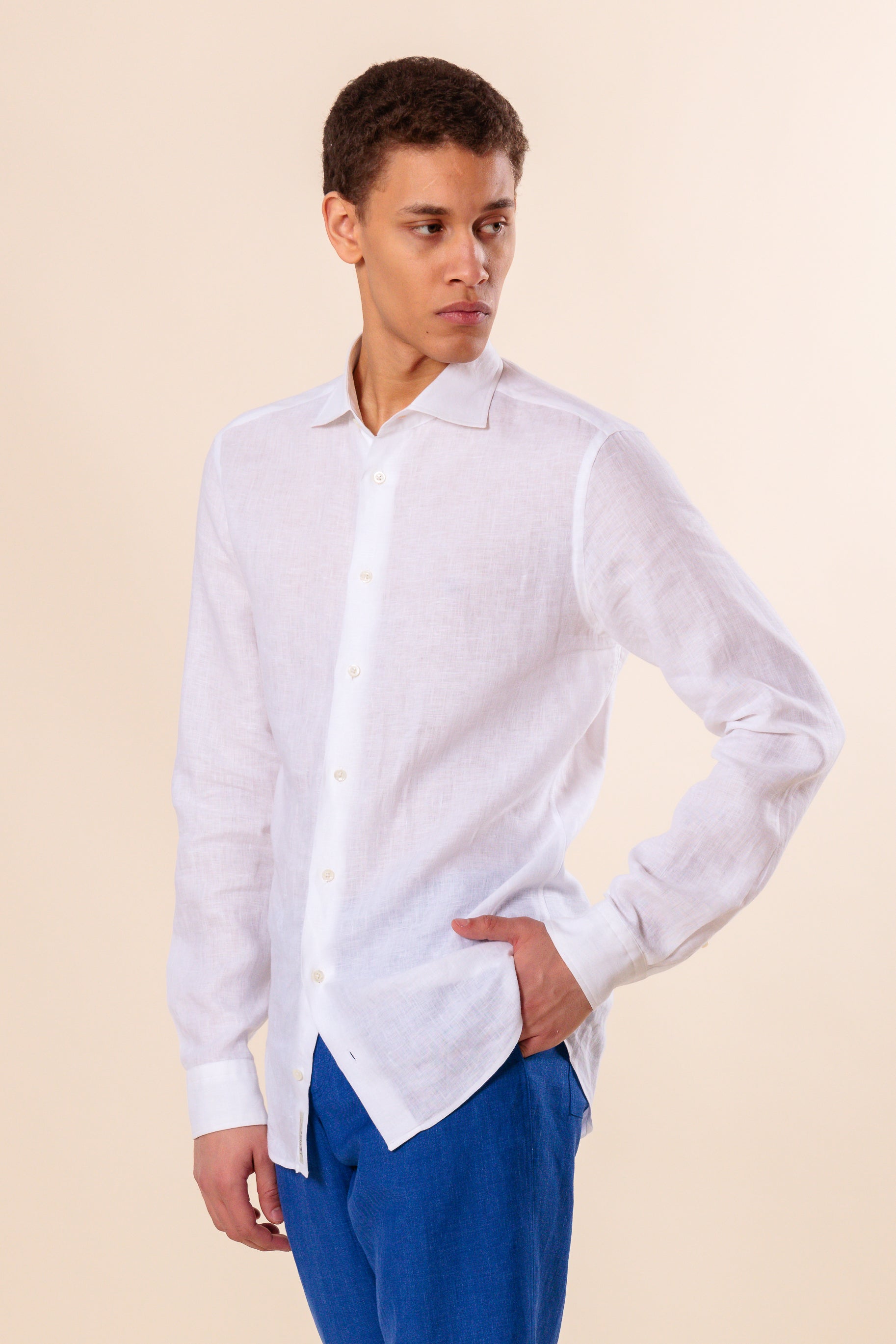 Shirt "PORTOFINO" / Linen by Solbiati