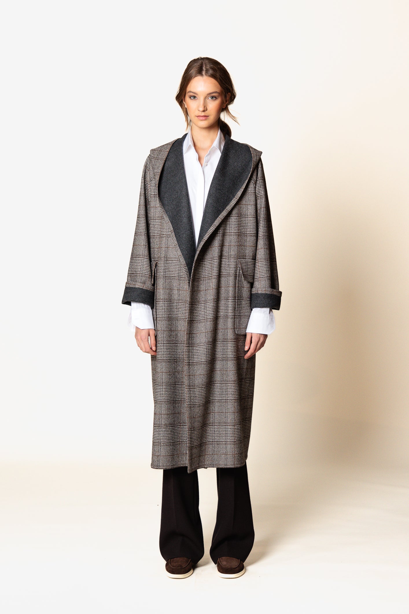 Coat "ROMANA MAXI" / Merino Wool by Loro Piana