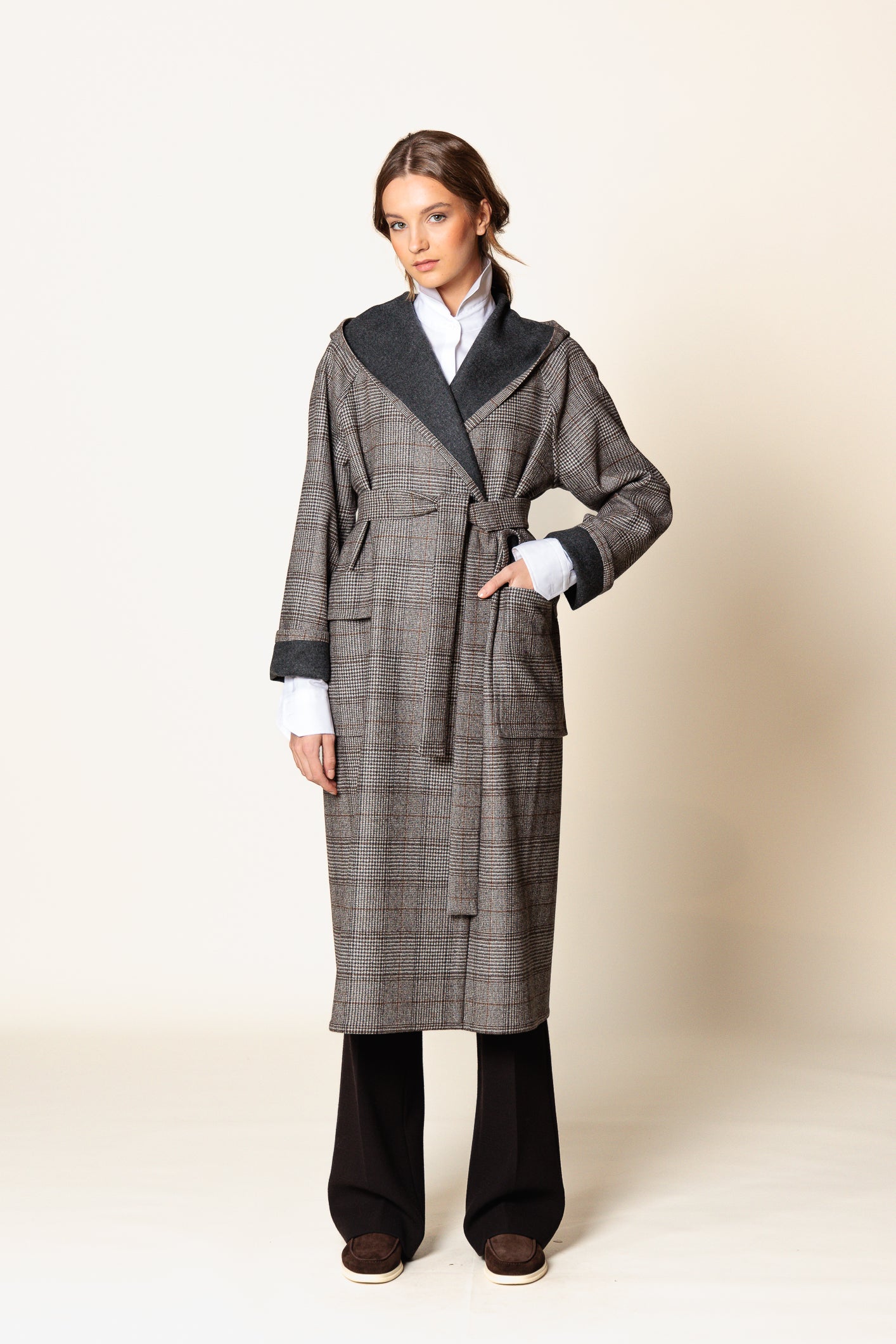 Coat "ROMANA MAXI" / Merino Wool by Loro Piana