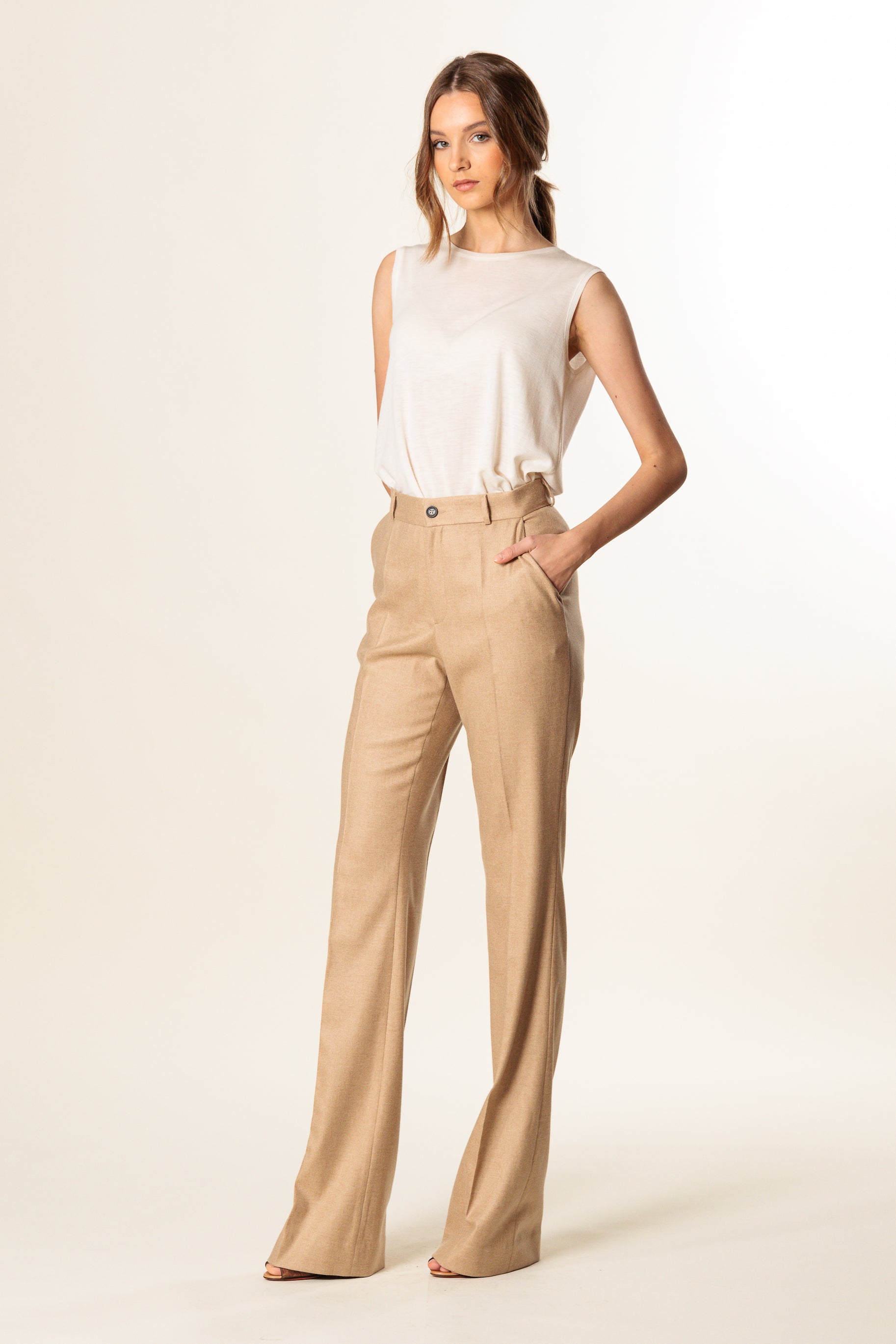 Püksid "BORDEAUX MAXI" / Loro Piana kašmiir & siid