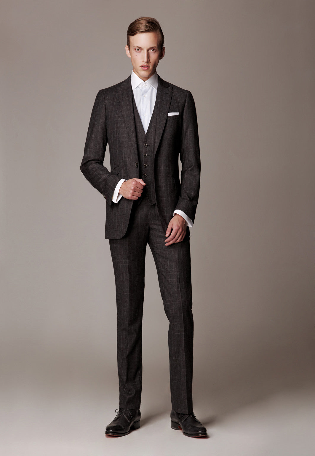 Suit "ROME" with waistcoat /  Superfine Australian Wool by Lanificio Ermenegildo Zegna