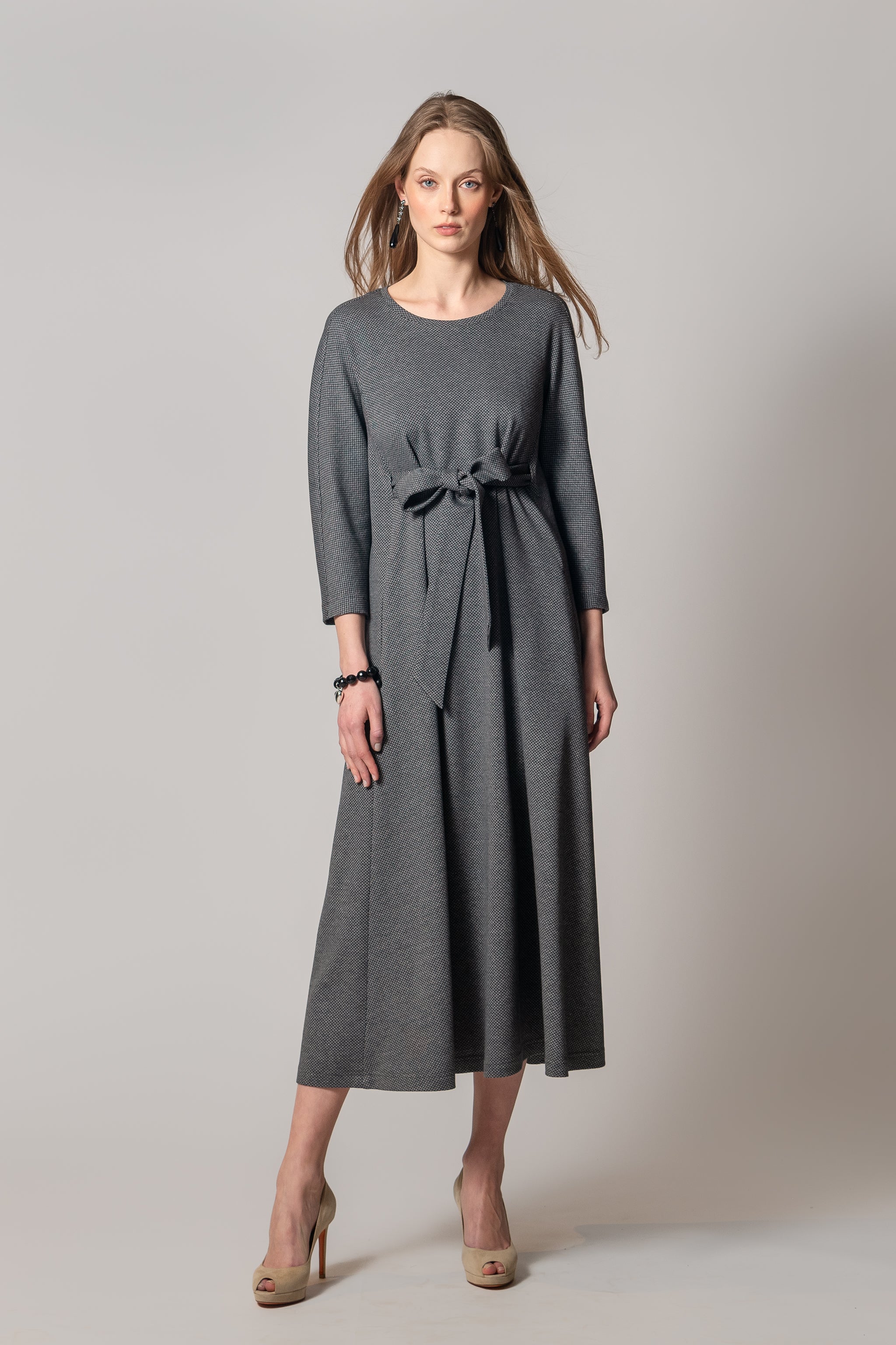 Dress "ALLEGRO MIDI SP" / Extrafine Merino Wool & Cotton Blend Jersey by Loro Piana