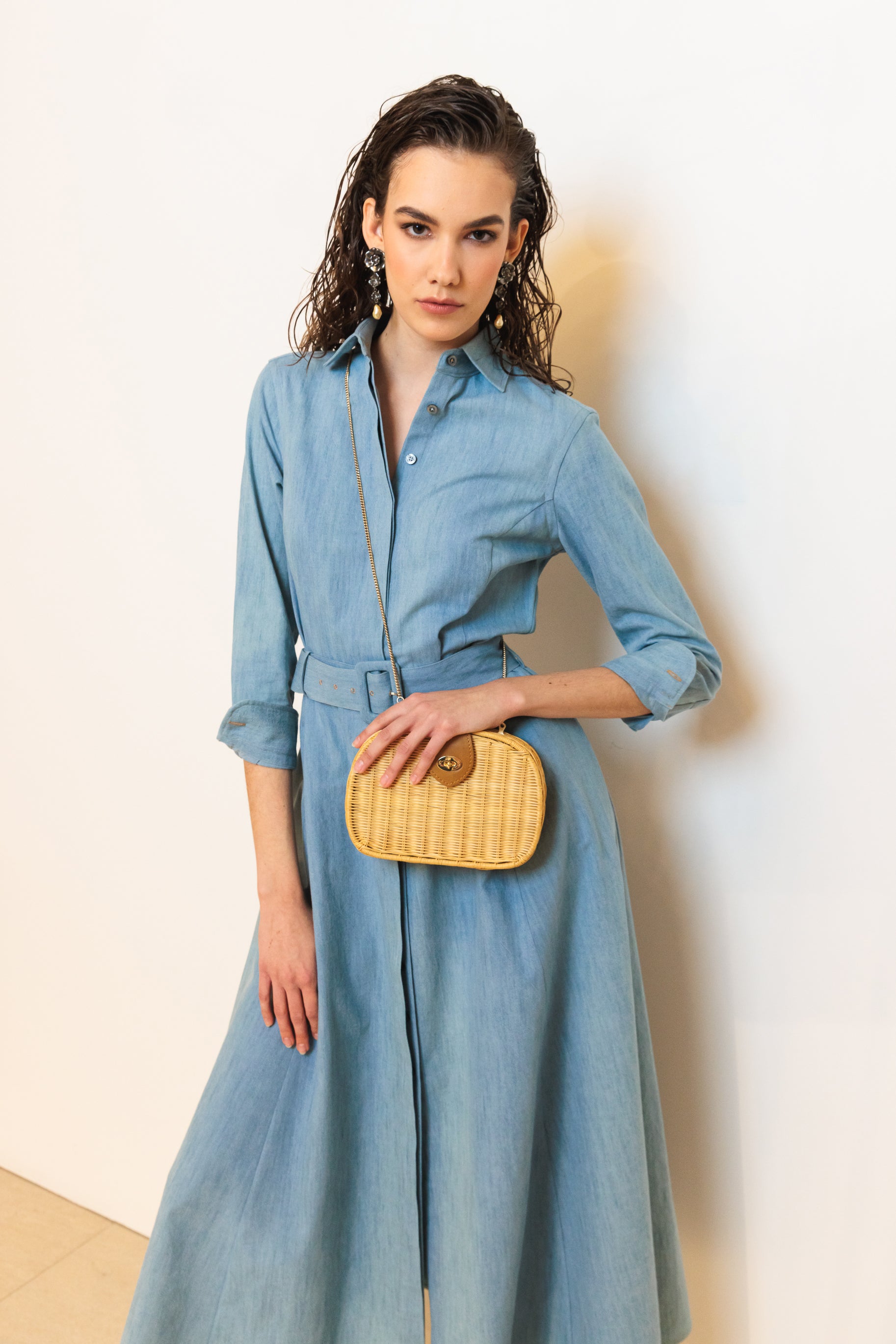 Shirtdress "KATE MIDI" / Cotton Denim