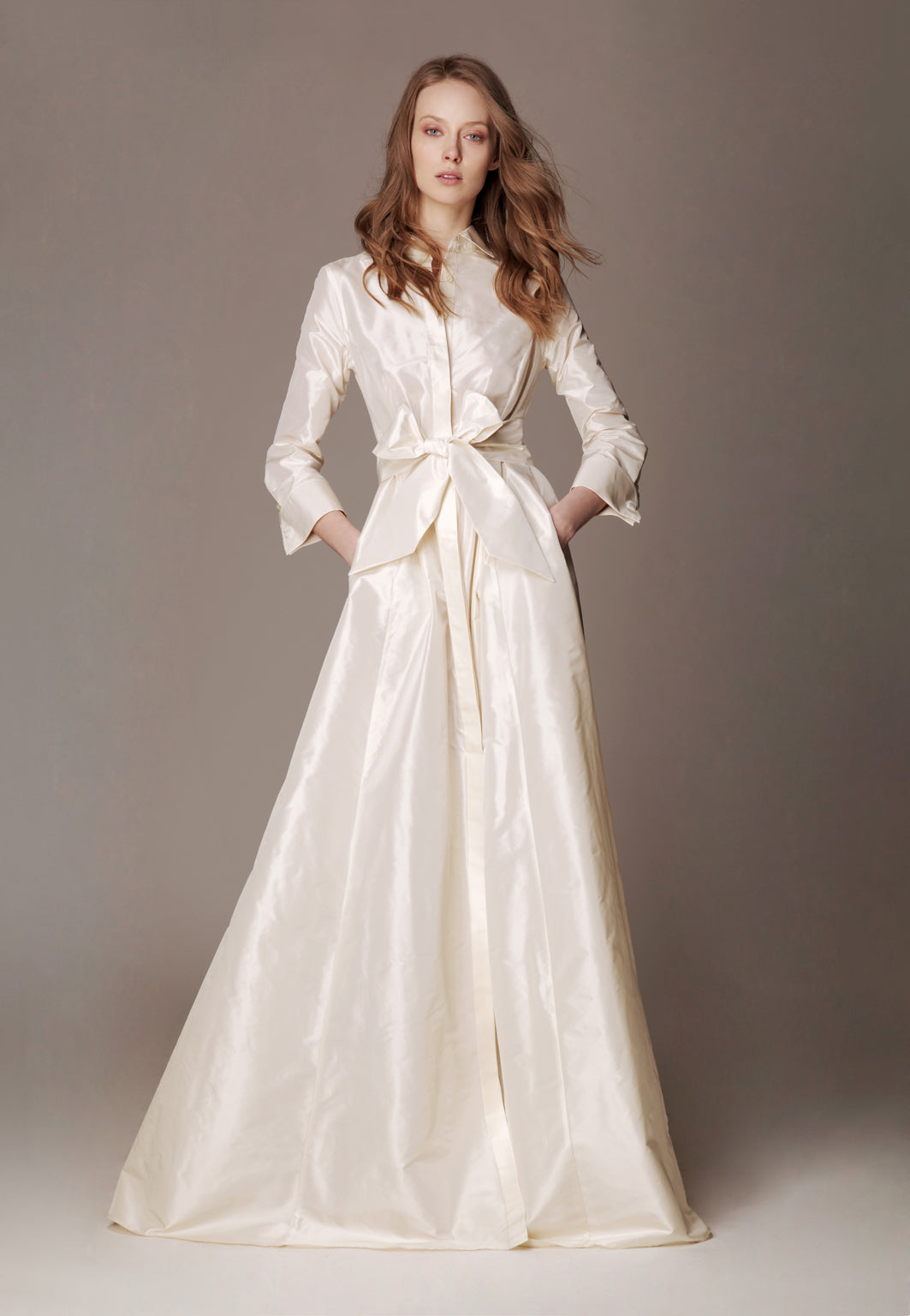 Shirtdress "KATE MAXI" / Luxury Silk Shantung