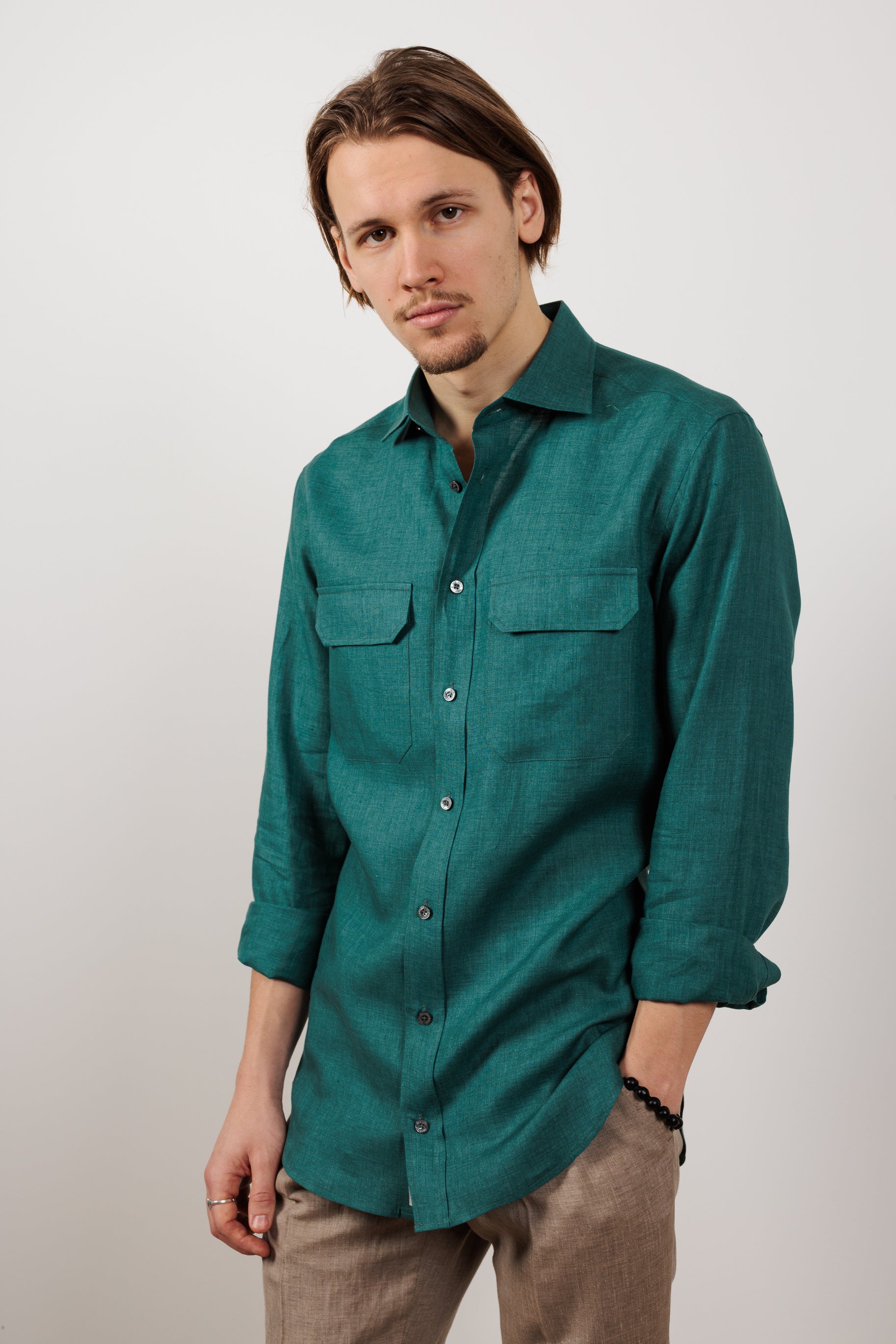 Shirt "AMALFI" / Linen by Solbiati