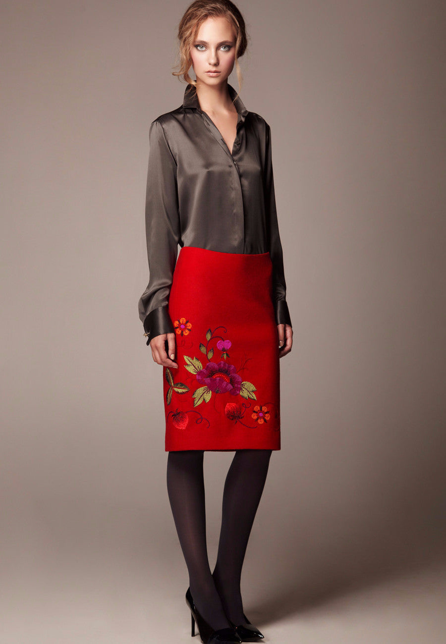 Skirt ''MONA" / Extrafine Merino Wool Jersey