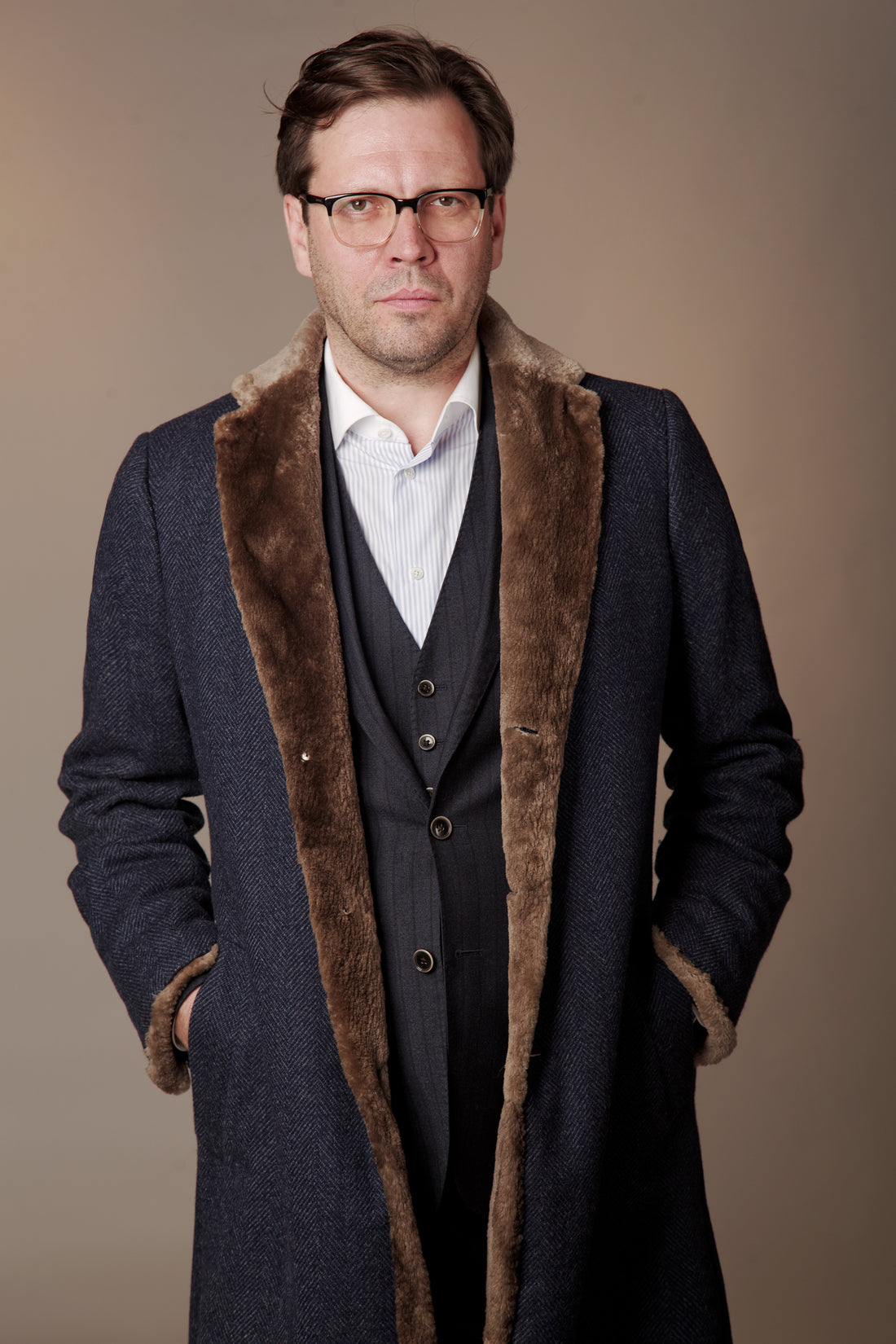 Mantel "RAIMOND" / Vill ja koprakarusnahk