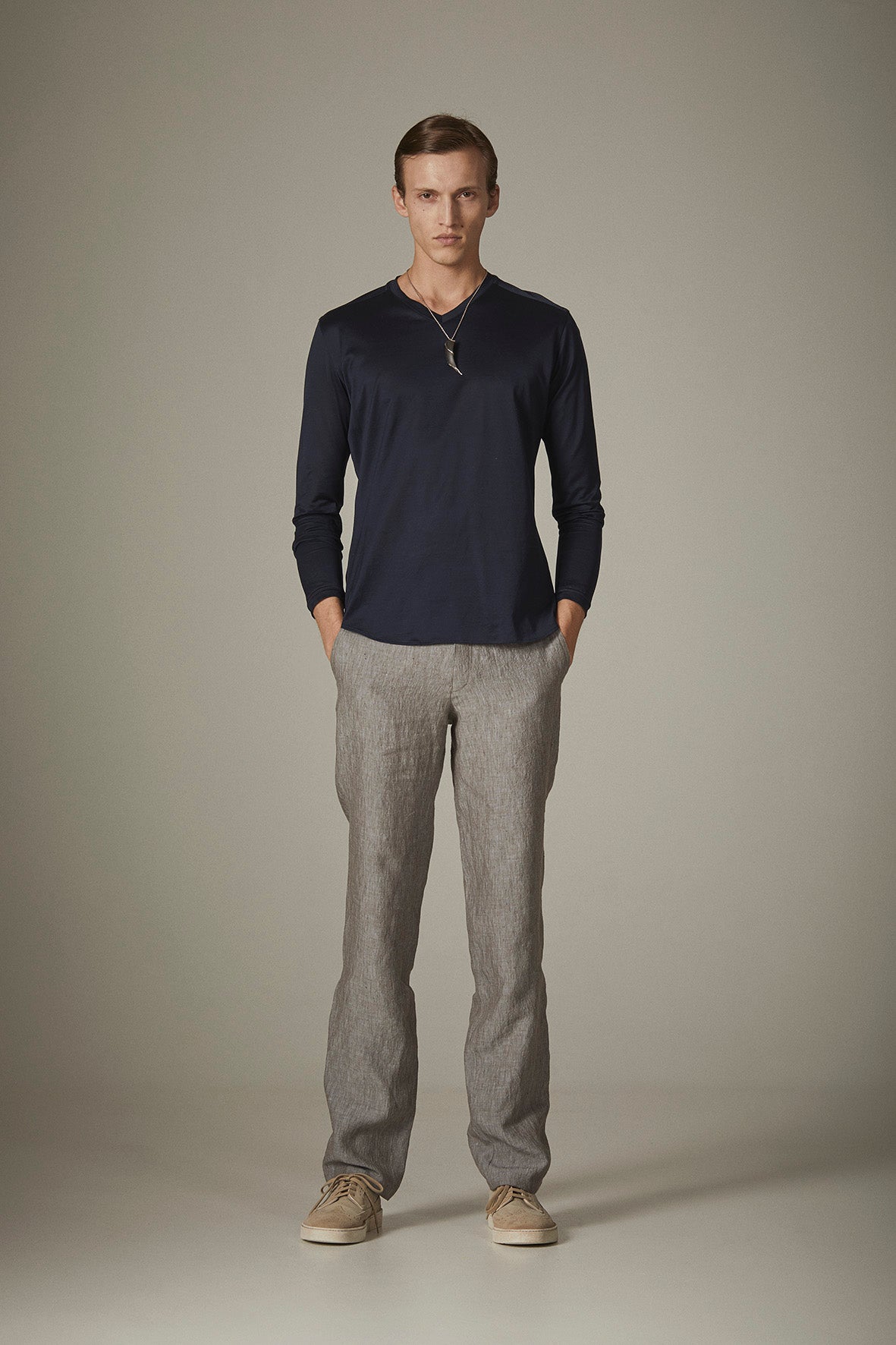 Casual Trousers “SICILY” / Superfine Linen by Loro Piana